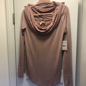 Soft cowl or off the shoulder top